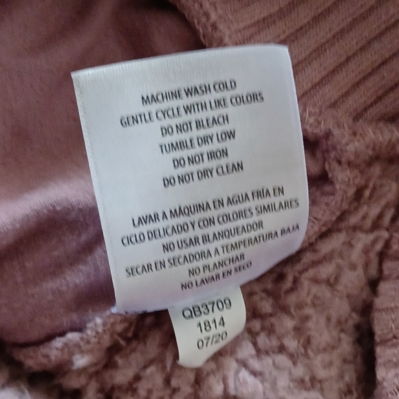 Member's Mark Women's Cozy Sherpa Pullover Size L Pink 1/4 Zip Pockets - Picture 10 of 13